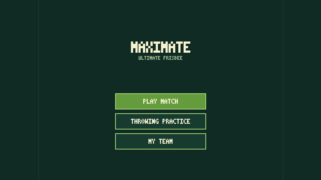 The first MAXIMATE main menu
