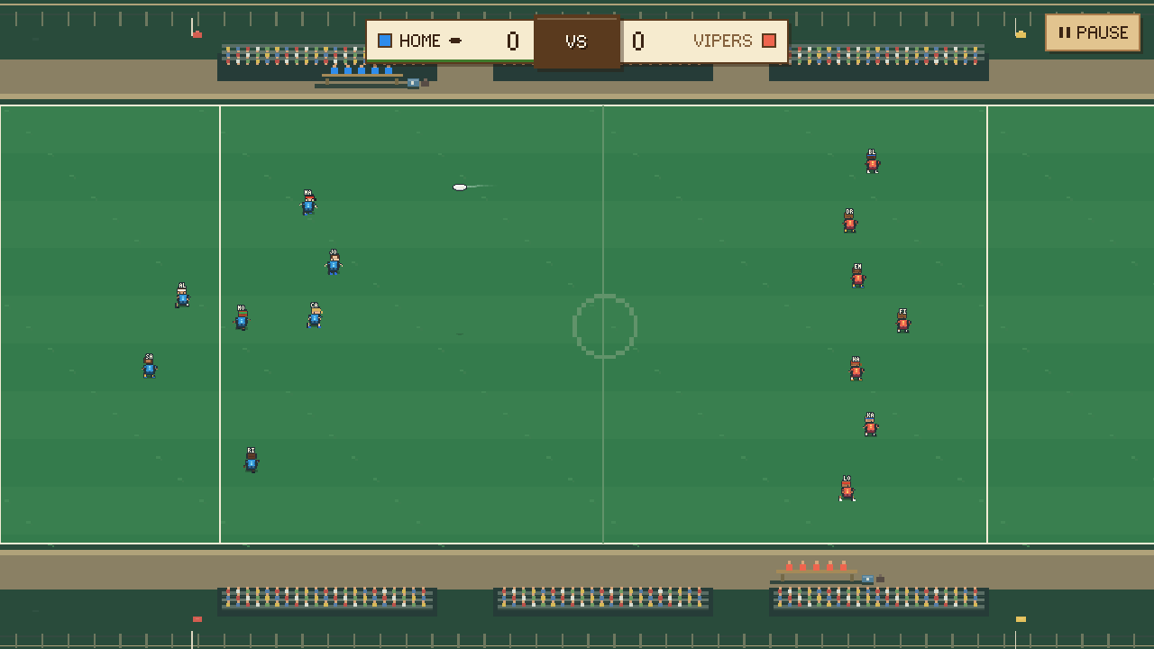 A 7v7 match framed by the calmer camera