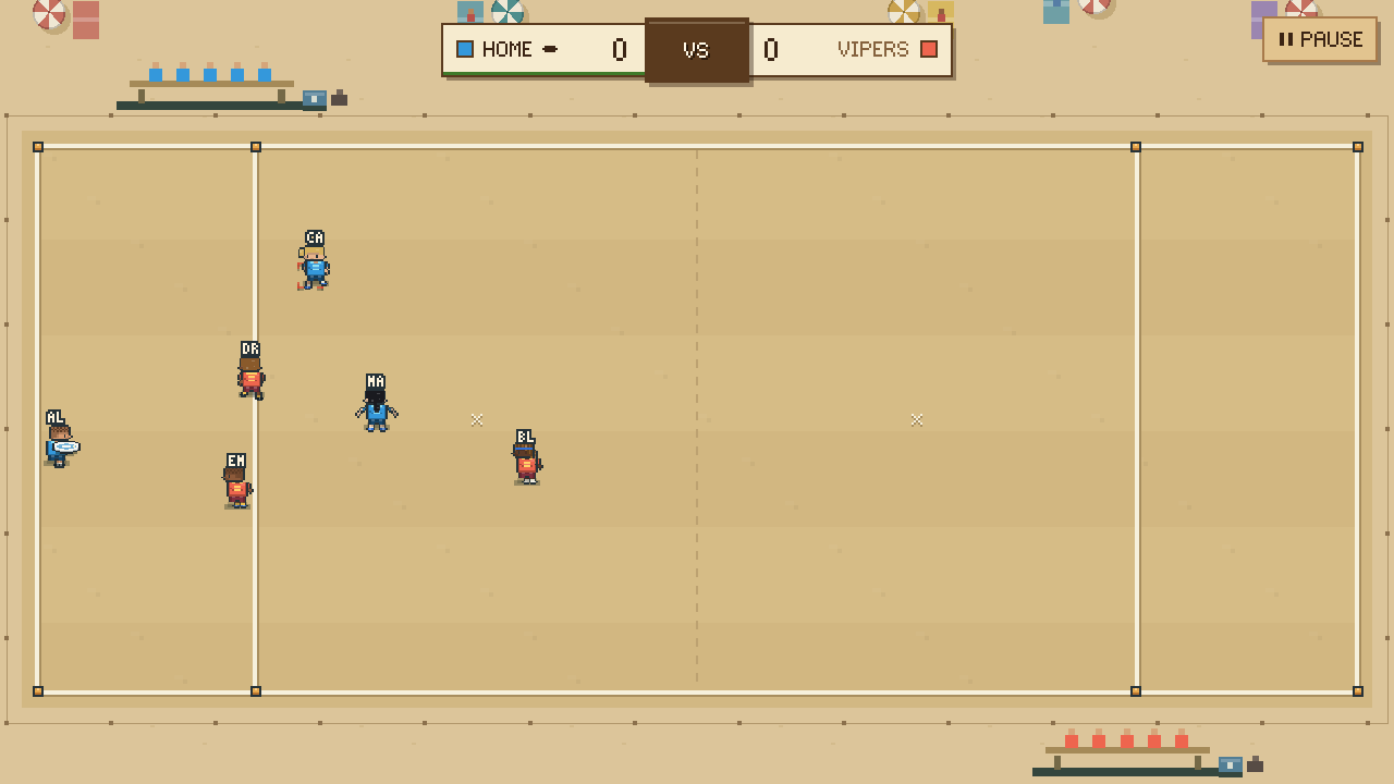 A 3v3 match on the Beach