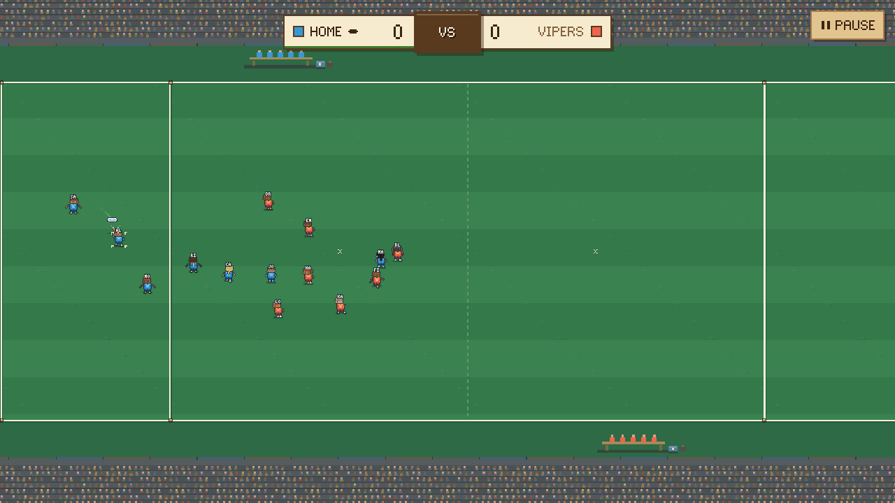 A 7v7 match in the Big stadium